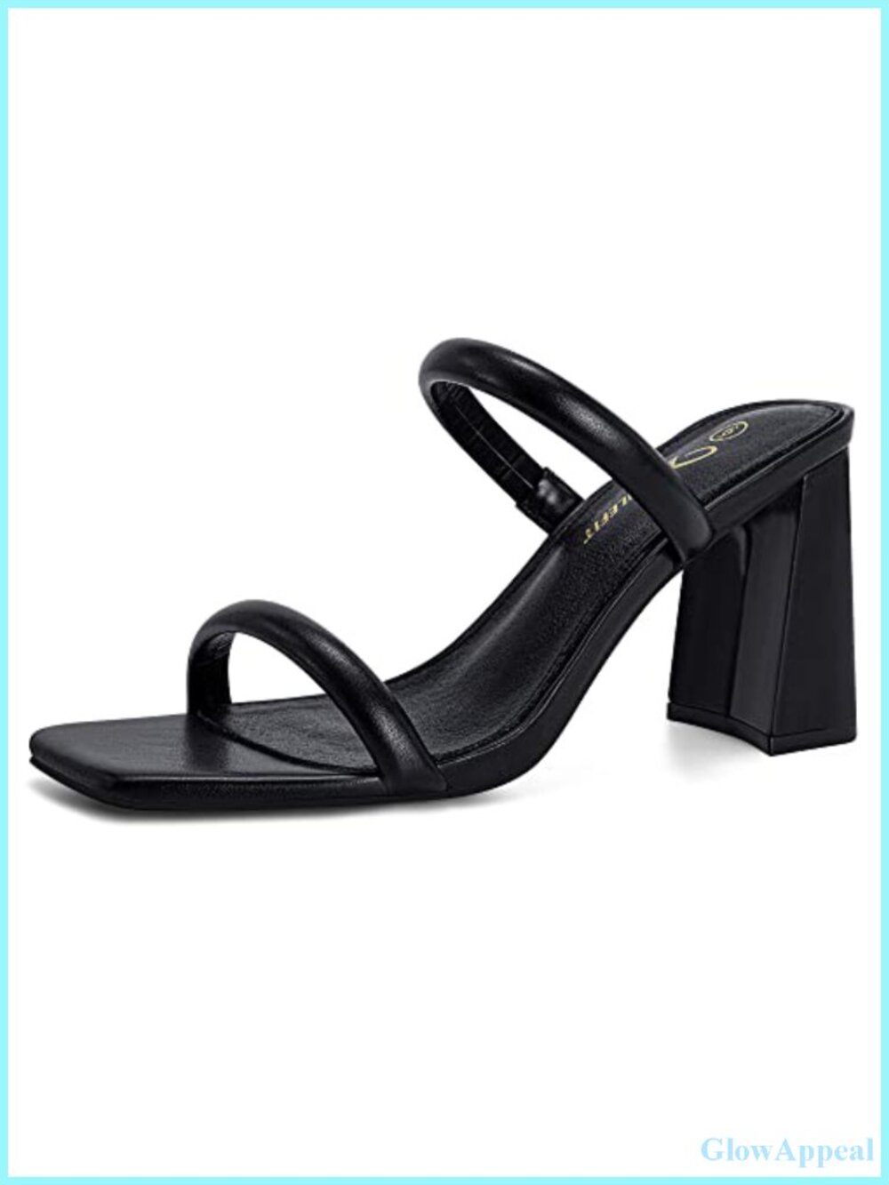 Women's Squared Open Toe Block Heeled Mules Slip On Sandals Chunky Heels